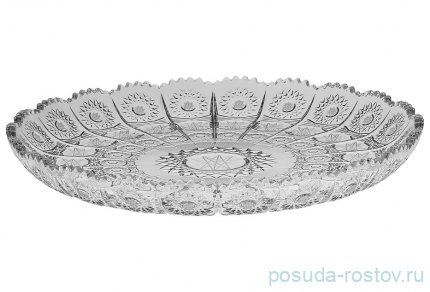 Блюдо 31 см круглое &quot;Хрусталь резной /500PK&quot; / 122712