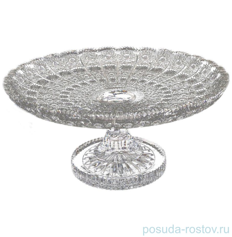 Ваза для фруктов 35 см н/н "S.Crystal /Хрусталь резной" / 064153