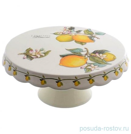 Тортница 27 см н/н &quot;Artigianato ceramico /Лимон&quot; / 271481
