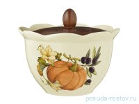 Банка для сыпучих продуктов 17,5 см с деревянной крышкой &quot;Artigianato ceramico /Тыква&quot; / 149388