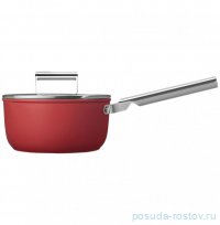 Сотейник 20 см с крышкой красный матовый 2,8 л &quot;Стиль 50-х г.г.&quot; / 303945