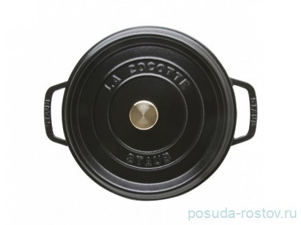 Кокот 28 см с крышкой 6,7 л чёрный Staub &quot;La Cocotte&quot; / 289648 / 289648