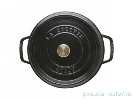 Кокот 28 см с крышкой 6,7 л чёрный Staub &quot;La Cocotte&quot; / 289648 / 289648