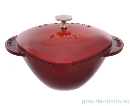 Кокот 20 см с крышкой красный 1,75 л &quot;Сердце /STAUB&quot; / 232870