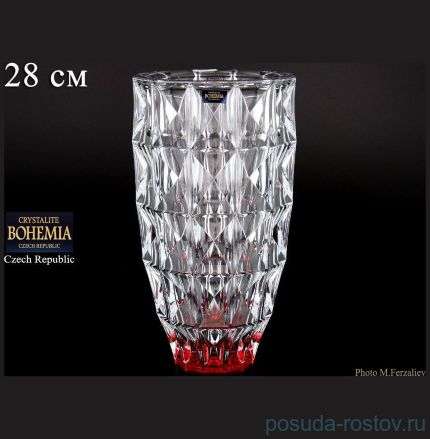 Ваза для цветов 28 см &quot;Диаманд /Красное дно&quot;  / 075748