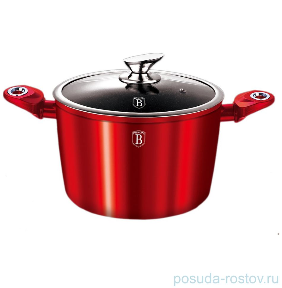 Кастрюля 20 см с крышкой 3,5 л "Burgundy Metallic Line" / 106901