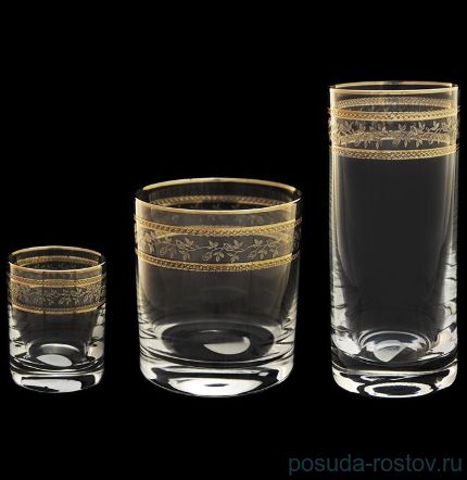 Стопки 60 мл 6 шт &quot;Гольф /Орнамент золотой&quot; / 029579