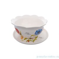 Фруктовница 25 см с подставкой &quot;Artigianato ceramico /Ботанический сад&quot; / 228243
