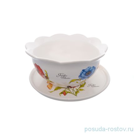 Фруктовница 25 см с подставкой &quot;Artigianato ceramico /Ботанический сад&quot; / 228243