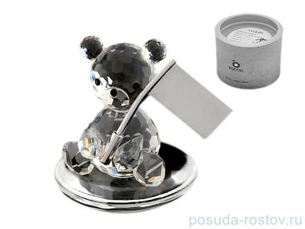 Предмет интерьера 4,5 см &quot;Медвежонок с флагом&quot; хрусталь Прециоса / 019081