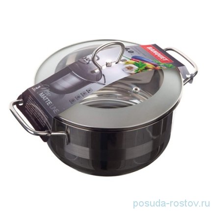 Кастрюля 24 см с крышкой 5 л &quot;Matte /Banquet&quot; / 152498