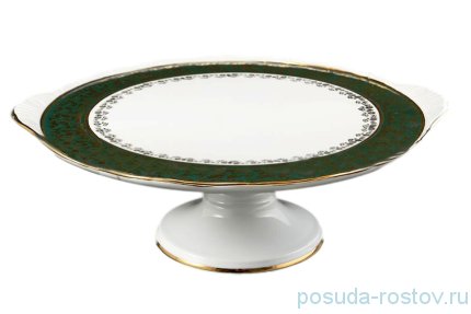Тортница н/н &quot;Фредерика /Зелёная с золотыми листиками&quot;  / 166001