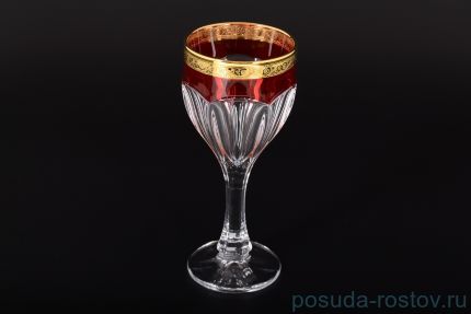 Бокалы для белого вина 190 мл 6 шт &quot;Сафари /Рубин с золотом&quot; / 124834