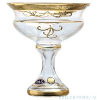 Конфетница 16 см н/н &quot;Матовая полоса /золотые завитушки 2&quot; SC / 136602