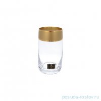 Стаканы для воды 250 мл 6 шт &quot;Идеал /Матовая полоса /золото&quot; AS Crystal  / 230887