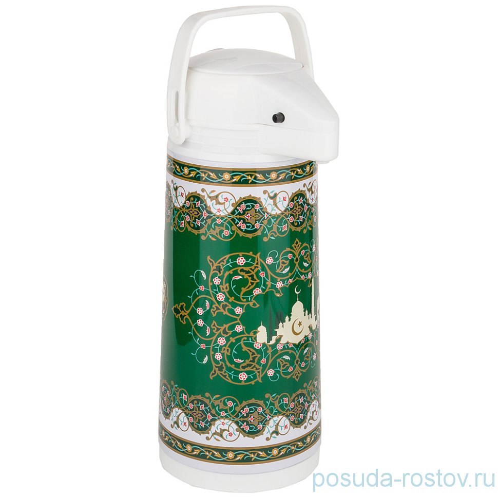 Термос 1,9 л /с стеклянной колбой и помпой "Agness /Сура" / 195900