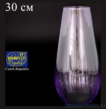 Ваза для цветов 30 см фиолетовая &quot;Оптика&quot; / 084076