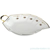 Блюдо 24 см лист &quot;Анжелика /Маленькие розочки&quot; / 027594