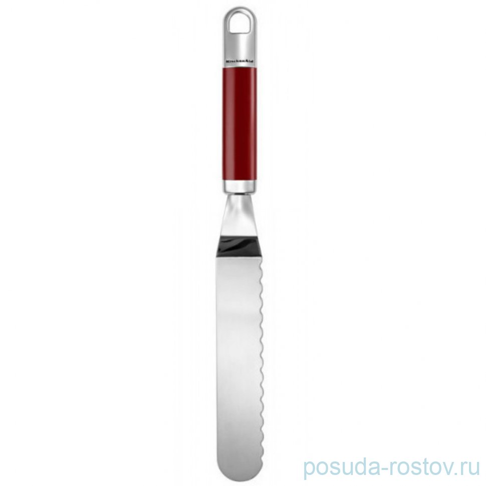 Лопатка кондитерская двухсторонняя красная ручка "KitchenAid" / 222438